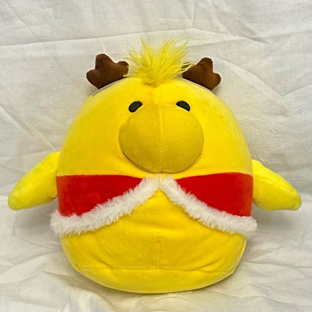 Squishmallows Peanuts Christmas Woodstock 10” Plush Santa Suit Antlers Retired‎